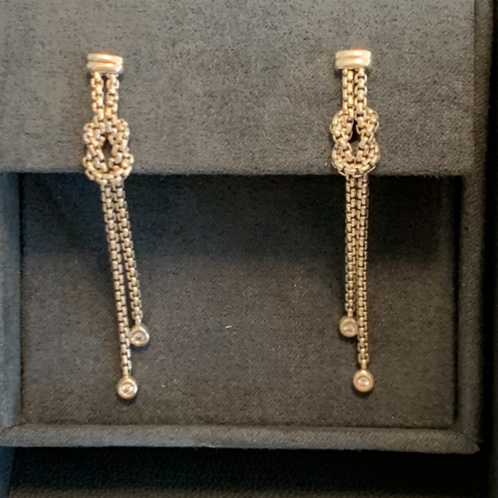RARE David Yurman Drop Earrings with Diamonds